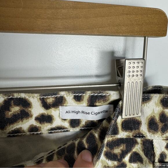 Frame Ali High Rise Cigarette Skinny Ankle Jeans Leopard Animal Print Size 31 - Picture 6 of 6